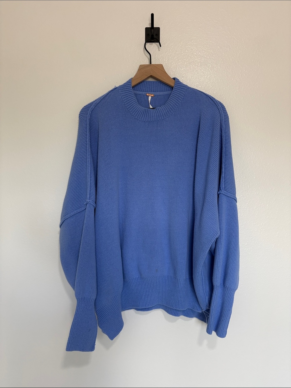 Free People Easy Street Oversized Tunic Slouchy Ribbed Knit Crew Sweater Medium - Picture 2 of 10